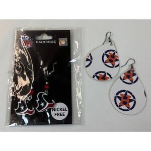 Houston Texans NFL & Astros MLB Logo Dangle Earrings Lot